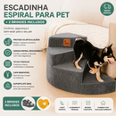 [Pague 1 Leve 2] Escada Espiral Pet Orbit em Espuma e Corduroy (Subida Suave e Segura!)