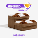 [OFERTA DE NATAL] Escada Para Pet Artesanal com Espaço Interno + Brinde