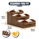 [COMPRE 1 LEVE 2] Escada Para Pet Artesanal com Espaço Interno + 2 Brindes Incríveis