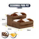 [COMPRE 1 LEVE 2] Escada Para Pet Artesanal com Espaço Interno + 2 Brindes Incríveis