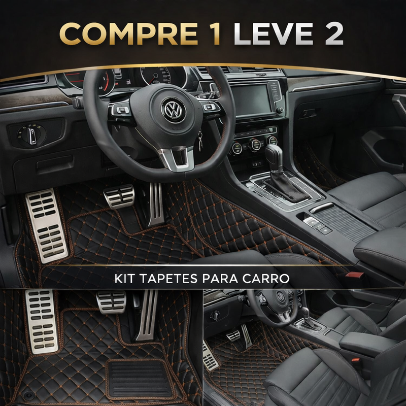 [COMPRE 1 LEVE 2] Tapetes Veiculares Luxo e Conforto | Parte Dianteira e Traseira