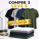 [COMPRE 3 LEVE 5] Camisetas Masculinas Básicas Premium, Poliamida High-Tech e Elastano Blindado