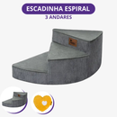 [Pague 1 Leve 2] Escada Espiral Pet Orbit em Espuma e Corduroy (Subida Suave e Segura!)