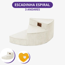 [Pague 1 Leve 2] Escada Espiral Pet Orbit em Espuma e Corduroy (Subida Suave e Segura!)