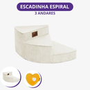 [Pague 1 Leve 2] Escada Espiral Pet Orbit em Espuma e Corduroy (Subida Suave e Segura!)