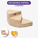[Pague 1 Leve 2] Escada Espiral Pet Orbit em Espuma e Corduroy (Subida Suave e Segura!)