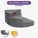 [Pague 1 Leve 2] Escada Espiral Pet Orbit em Espuma e Corduroy (Subida Suave e Segura!)