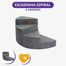 [Pague 1 Leve 2] Escada Espiral Pet Orbit em Espuma e Corduroy (Subida Suave e Segura!)