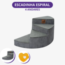 [Pague 1 Leve 2] Escada Espiral Pet Orbit em Espuma e Corduroy (Subida Suave e Segura!)