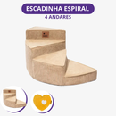 [Pague 1 Leve 2] Escada Espiral Pet Orbit em Espuma e Corduroy (Subida Suave e Segura!)