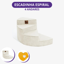 [Pague 1 Leve 2] Escada Espiral Pet Orbit em Espuma e Corduroy (Subida Suave e Segura!)