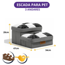 [Pague 1 Leve 2] Escada Para Pet Summit em MDF e Estofado (Saúde e Mobilidade Máxima!)