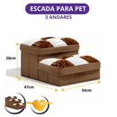 [Pague 1 Leve 2] Escada Para Pet Summit em MDF e Estofado (Saúde e Mobilidade Máxima!)