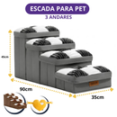 [Pague 1 Leve 2] Escada Para Pet Summit em MDF e Estofado (Saúde e Mobilidade Máxima!)
